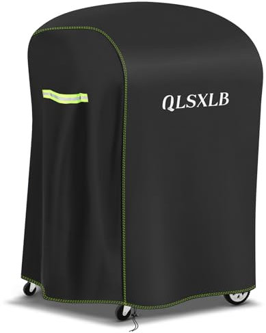 QLSXLB Funda Barbacoa Exterior Impermeable, 420D Oxford Cubierta BBQ de Parrilla 77x70x110cm, Fundas Protectora para Barbacoa Anti-Viento/Anti-Polvo/Anti-Humedad/Anti UV, Resistente al Desgarro Negro