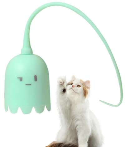 Umllpet Katzenspielzeug Elektrisch, Interaktives Katzenspielzeug Schwanz, Katzenspielzeug Selbstbeschäftigung mit USB Aufladbar, Katzen Zubehör Indoor Beschäftigung, Automatisches Katzenspielzeug