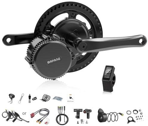 Bafang Mittelmotor 48V 750W Elektrofahrrad-Umrüstsatz Mittelantrieb,BBS02B Mittelmotor-Kit für Mountainbike, DIY eBike Pedelec Kit mit DM03 Anzeige