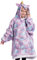 Giggling Getup Einhorn tragbare Decken Hoodie, Übergrößer weicher Sherpa Fleece Kapuzen Decke, Warmer komfortabele Plüsch Flanell Decken Sweatshirt mit Tasche und Ärmeln für Kinder Mädchen
