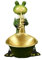 perfk Blumentopf in Froschform, Blumentopf, Geschenk, Kunstharzstatue, Tier-Pflanzgefäß für Balkon, Bauernhof, Innen- und Außenbereich, Pflanzen, Trompete 9x11x13cm