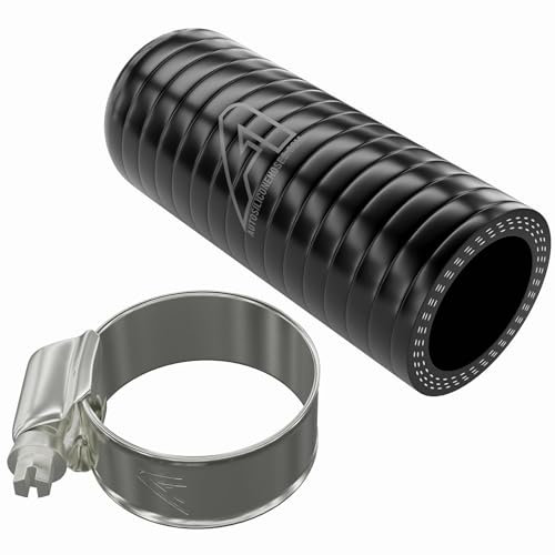8mm (5/16) ID Black Car Silicone Rubber Hose End Cap with Clamps Silicone Reinforced Blanking Cap