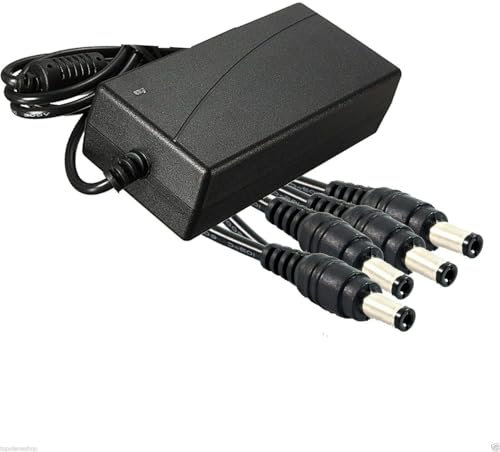 Alimentatore Stabilizzato Trasformatore 12V 3A 36W 4 Uscite Telecamere DVR Srisce Led Utilizzato per Spina di Alimentazione 12v Notebook, Schermo TFT-LCD, Radio, Nas, HD Esterno, Router, Hub, Switch
