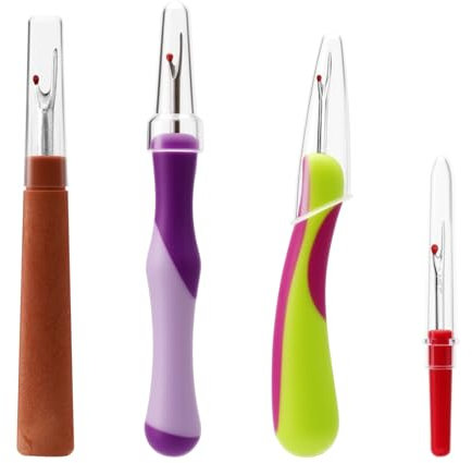 ZMDMAH 4 Stück Nahttrenner mit Schutzkappe Nahtauftrenner Seam Ripper Fadentrenner, NäHzubehöR für NäHmaschine Zum Entfernen üBerschüSsiger NäHte,für NäHen Textilien Kreuzstich