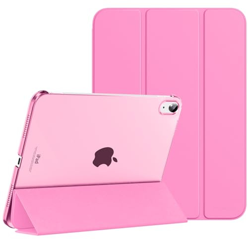 MoKo Cover Custodia iPad (A16) 11a Generazione 2025 /iPad 10a Generazione 2022, Cover Custodia Protettiva per Supporto Ultrasottile con Copertura Posteriore Traslucida in PC Rigido, Colore Peonia