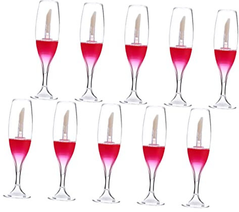 DEARMAMY 10pcs Lip Tint Stain Tube Lip Gloss Bottles Lightweight Portable Design