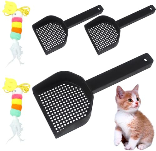 Pelle Litiere Chat 3 Pièces Pelle à Litière pour Chat Pelle Profonde Chat Litière Scoop Pelle Plastique Chat Scoop de LitièRe Pelle Litiere Chat pour Animaux de Compagnie