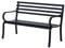 Outsunny 2 Seater Metal Garden Park Bench Porch Chair Furniture Patio Outdoor Park Loveseat Seat Black