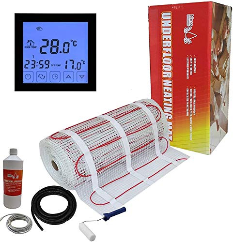 Electric Underfloor Heating kit 150w - 2.5m2 - Black Touch Thermostat