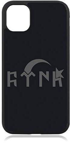 aina Kompatibel mit iPhone 11 PRO MAX Göktürk Bozkurt Wolf Mattschwarz Schwarz Silikon Handyhülle Case Hülle Cover