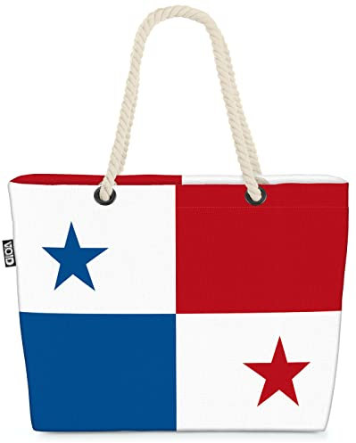 VOID XXL Strandtasche Panama Panamaer Shopper Tasche 58x38x16cm 23L Beach Bag Panama Panamanian