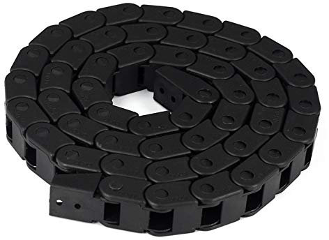 TUZUK Plastic Flexible Nested Semi Colsed Cable Drag Chain 10mm x 15mm Wire Cable Carrier Twist Chains for 3D Printer Parts CNC 3D Mini Electrical Machines Router Mill, 1M