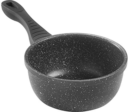 Sovereign Stone Classic 16cm Milk Pan/Non-Stick Coating/Cool Touch Handle/Suitable for Induction, Gas & Electric Hob/Black