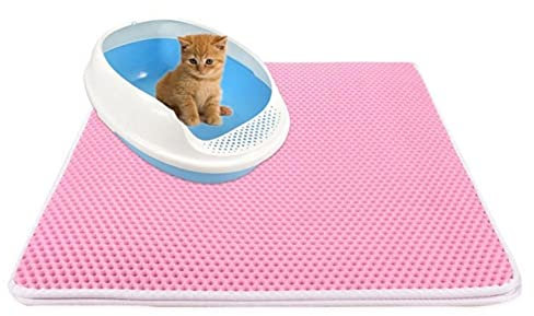 Alfombrilla impermeable para arena para gatos, doble capa, trampa para arena para gatos, para mascotas, para gatos, alfombrilla para limpieza, productos para gatos, accesorios, gris, 45x60cm, Estados