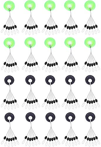 PiniceCore 120pcs / Set Fischen Bobber Beads Stopper Float Senkblei Stops Angelgerät Zubehör Für Line Number 0,4-2,0 Olive