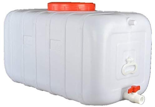 MAGFYLY garrafas de plastico Gruesa Blanca Horizontal fermentador de Tanque de Agua con Tanque de Almacenamiento de Gran Cubo de plástico de Calidad alimentaria Tapa (Size : 50L)
