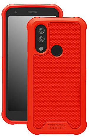Wireless PROTECH Case Compatible with CAT S62 PRO and CAT S62. Slim Flexible Rugged Case with Drop Protection (Red)
