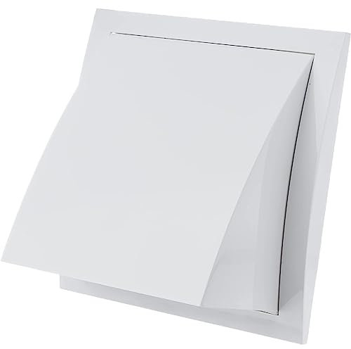 Ø 125mm Bianca Griglia di Ventilazione con Valvola Antiritorno - Griglie D'Aerazione con Protezione Antivento