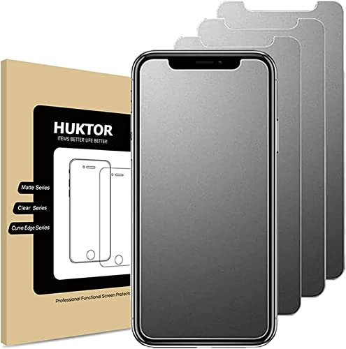 HUKTOR iPhone 14 Pro Max Mat Verre Trempé [3 Pièces] Protection Écran Antireflets & Anti-Empreintes digitales Dureté 9H Résistant aux Rayures Mat Protecteur Vitre pour iPhone 14 Pro Max,6.7”