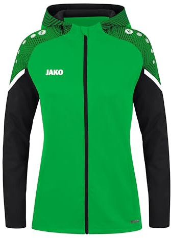 JAKO Damen met capuchon Kapuzenjacke Performance, soft green/schwarz, 38 EU
