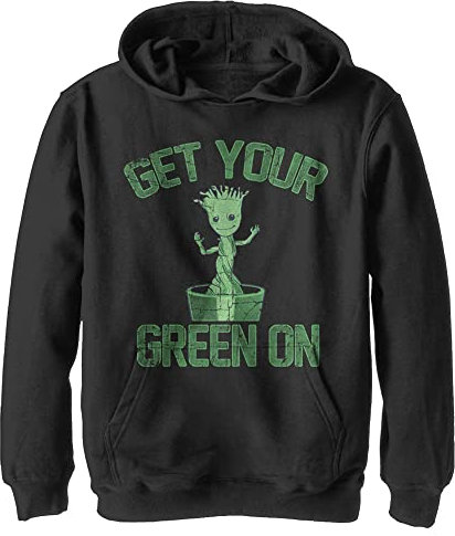 Marvel Unisex Kinder Groot Green Hoodie, Schwarz, M