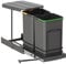 FittingsCo Pull Out Under Sink Waste Bin, 12L + 12L Capacity, (Anthracite)