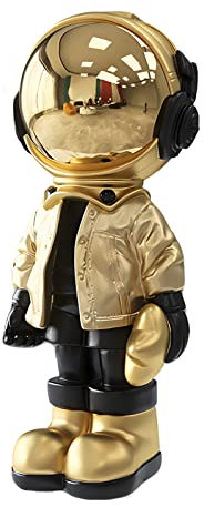 Dosker Astronautenstatuen, Raumfahrer, Skulptur, Polyresin, Kunstgeschenke, Goldfigur, Ornament, Raumdekoration für Männer, Zuhause und Handwerk, Schreibtischzubehör, Tischdekoration, Wohnzimmer,