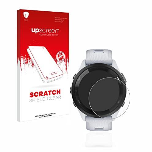 upscreen Schutzfolie für Garmin Forerunner 265 | (46 mm) Transparenter Displayschutz Made in Germany Kristall-Klar Kratzschutz Anti-Fingerprint