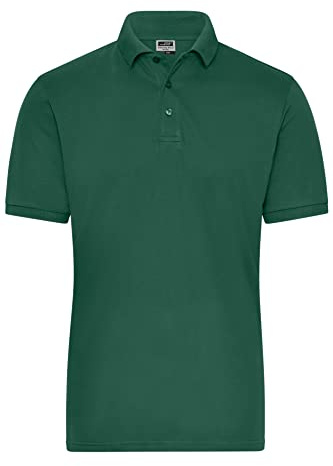James & Nicholson Herren Bio Workwear Polo Stretch - Polo aus weichem Elastic-Piqué