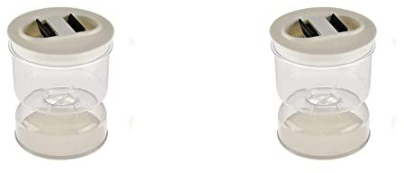 HDYS Lot de 2 bocaux à cornichons et olives en de sablier séparés de l'humidité et du sec, bocal à cornichons avec passoire, séparateur
