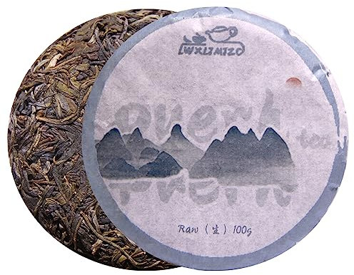 LWXLJMJZC-Thé Puerh Cru Thé Pu-erh Sheng (non cuit) Chinois Puer du Yunnan 100g Puerh Tea Cake