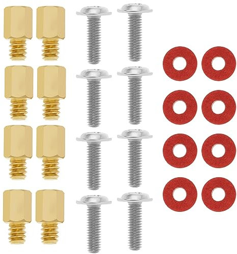 60pcs 6-32 M3 Kit de Arandelas Tornillos de Espaciador de Placa Base de Latón para Espaciadores de Tornillos Reparación de Placa Base PC Reemplazo de Ordenador