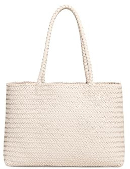 Madewell Damen Transport Early Weekender Woven Tote, Alabaster, Einheitsgröße