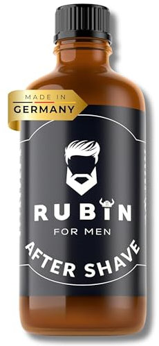 Rubin for Men mildes After Shave 100 ml - sanfte Hautpflege für Männer ohne Irritationen - After Shave Rasierwasser für Herren ohne Alkohol - Rasurpflege Made in Germany