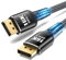 ConnBull DisplayPort Kabel 2.1 DP 2m 80 Gbit/s Unterstützt 4K@144Hz/165Hz/240Hz, 8K@120Hz/10K@60Hz/16K@60Hz, Kompatibel mit DisplayPort 2.0/1.4, HDCP/ DSC1.2a/ HDR10 für RTX3090 Graphics PC usw