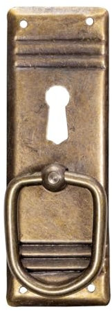 Antikas - Schubladengriff,Serie Washington,6er Pack| Eisen in Messing pat. | H9,5xB3,3cm