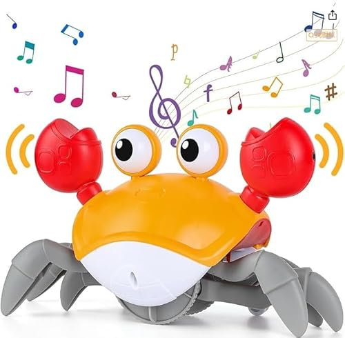 Toyzey Krabbe Baby Spielzeug - Krabbelspielzeug für Jungen & Mädchen ab 1 Jahr - Musikalisches Tummy Time Toy