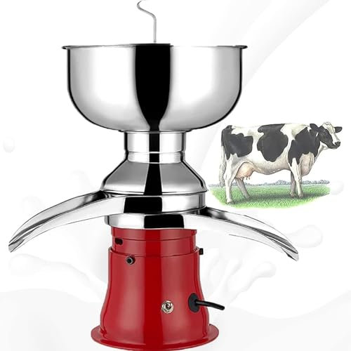 URJWAN Separador De Leche De Mantequilla EléCtrico, Separador De Crema EléCtrico De Acero Inoxidable, Separador CentríFugo De Crema De Leche, para Plantas De Procesamiento De Leche Y Granjas Lecheras