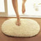 LLWYH 5 Stück Badteppich Badematte Badezimmerteppich Badvorleger Berber Fleece Ovales Badezimmer Saugfähig rutschfeste Badteppiche Schlafzimmer Wohnzimmer Nachtteppich 60X120cm Beige