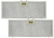 vhbw 2x Filtro metálico de grasa compatible con Elica CORA S40, CORA SL3V campana extractora - 45,9 x 17,7 x 0,85 cm metal