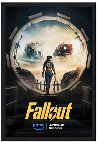 Fallout - Lienzo estético para sala de estar, marco exterior negro, decoración para el hogar, oficina, 20 x 30 cm, marco negro