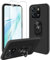JDXHFF Coque Compatible avec Blackview Wave 6C (6.5) Noir Housse et Support Rotatif 360° et Verre trempé écran Film Protecteur - Étui Souple Silicone TPU Case Cover Black