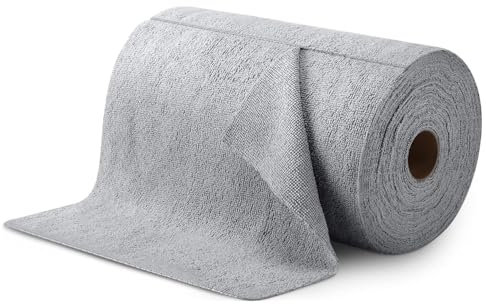 Jinavoty Paño de limpieza de microfibra, rollo de toallas de microfibra lavables y reutilizables, rollo de toallas de microfibra suaves y absorbentes, toallitas de limpieza para cocina, casa, coche