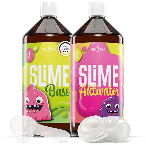 Belissia XXL Kinder Spiel-Schleim zum selbermachen. DIY Set für 2KG fertigen Slime. Ideale Geschenkidee für Kinder ab 3 Jahre