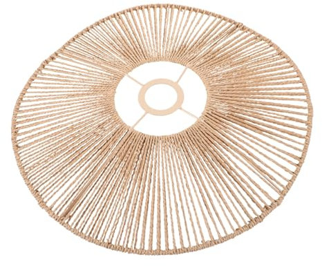 PHENOFICE Lámpara Colgante Retro Tejida Decorativa para Techo Funda de Luz de Cuerda y Hierro para Comedor Salón