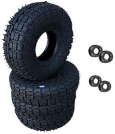 4 neumáticos y cámaras de aire 4.10/3.50-4 4PR Mini Pocket Quad tractor cortacésped quitanieves