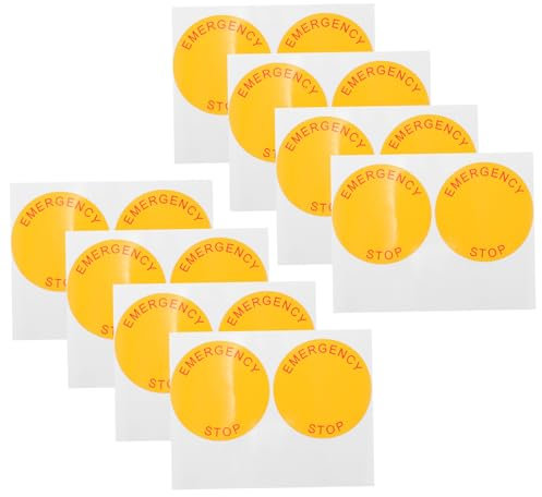 iplusmile 8feuilles Autocollants Urgence De De Stop Pour Équipements Industriels Décalques De Sécurité Pour Atelier Et Usine Résistants Saleté Et Promouvant La Sécurité Au Travail