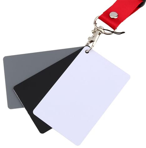 Digitale Fotografie 3 in 1 18% Belichtung Farbbalance-Kartenset Grau Weiß Schwarz für Fotografen