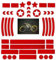 Adesivo Catarifrangente Impermeabile,Adesivi Riflettenti Auto,Nastro Catarifrangente Adesivo,Adesivi Riflettenti Luminosi,Adesivi Riflettenti per Carrozzine,Biciclett,Casco,Skateboard (rosso)
