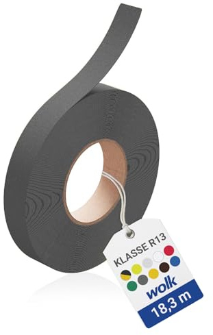 wolk Antirutsch Klebeband R13 Grau 25 mm x 18,3 m – Rutschhemmer | Selbstklebendes Antirutschband für Treppe & Außen – zertifiziert nach BGR 181, UV- & witterungsbeständig